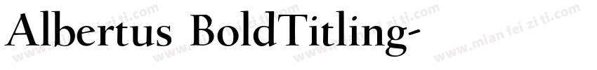 Albertus BoldTitling字体转换